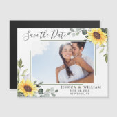 Eucalyptus FOTO Save the Date Magnetic Card (Voorkant / Achterkant)