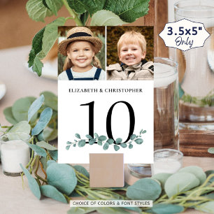 Eucalyptus Foto Trouw Tafel Nummer Teken Kaart