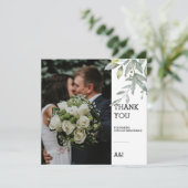 Eucalyptus Fotobruiloft - Hartelijk dank Bedankkaart (Staand voorkant)