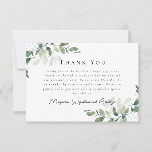 Eucalyptus Fotodoop Bedankkaart (Voorkant)