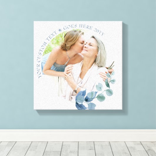 Eucalyptus-foto's met botanische Lijsten Canvas Afdruk (Insitu (Houten vloer))