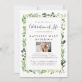 Eucalyptus Foto's Uitnodiging voor het leven (Voorkant)