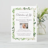 Eucalyptus Foto's Uitnodiging voor het leven (Staand voorkant)