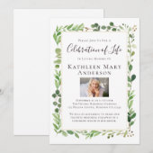 Eucalyptus Foto's Uitnodiging voor het leven (Voorkant / Achterkant)