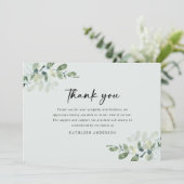 Eucalyptus Fotosympathie begrafenis Bedankkaart (Staand voorkant)