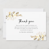 Eucalyptus Fotosympathie begrafenis Bedankkaart (Voorkant)