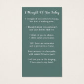 Eucalyptus Fotosympathie Funeral Prayer Kaart (Achterkant)