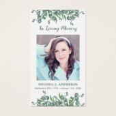 Eucalyptus Fotosympathie Funeral Prayer Kaart (Voorkant)