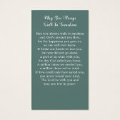 Eucalyptus Fotosympathie Memorial Prayer Kaart (Achterkant)