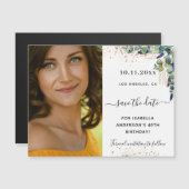 Eucalyptus fotoverjaardag sparen de datummagneet (Voorkant / Achterkant)