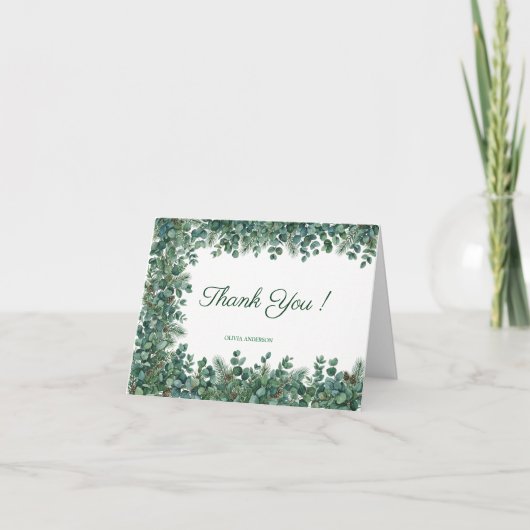 Eucalyptus Frame Bedankkaart Kaart (Voorkant)