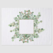 Eucalyptus Frame Gouden Glitter Bladige Tak Tissuepapier (Voorkant)