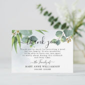 Eucalyptus Funeral Food Hartelijk dank Bedankkaart (Staand voorkant)