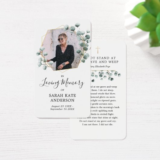 Eucalyptus Funeral in de Kaart Geheugengedicht (Bureau)