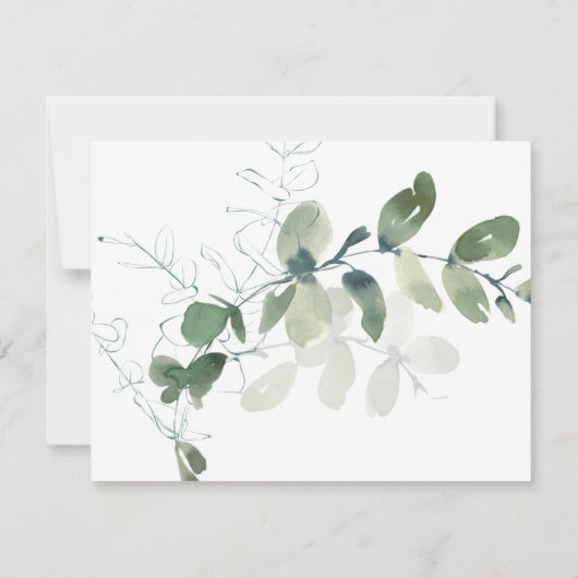 Eucalyptus Funeral Memorial Bedankt (Achterkant)