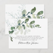 Eucalyptus Funeral Memorial Bedankt (Voorkant / Achterkant)