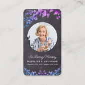 Eucalyptus Funeral Memorial Prayer Kaart Botanical Contactkaartje (Voorkant)