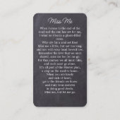 Eucalyptus Funeral Memorial Prayer Kaart Botanical Contactkaartje (Achterkant)