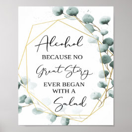 Eucalyptus Funny Alcohol Bar Poster