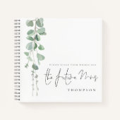 Eucalyptus Future Mrs. Name Alternative Guest Book Notitieboek (Voorkant)