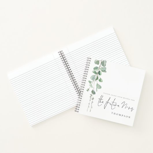 Eucalyptus Future Mrs. Name Alternative Guest Book Notitieboek (Binnen)