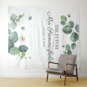 Eucalyptus Future Mrs Photo Booth Backdrop Wandkleed (In Situ (horizontaal))