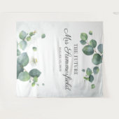 Eucalyptus Future Mrs Photo Booth Backdrop Wandkleed (Voorkant (horizontaal))