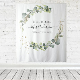 Eucalyptus Future Mrs Photo Booth Backdrop Wandkleed