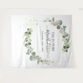 Eucalyptus Future Mrs Photo Booth Backdrop Wandkleed (Voorkant (horizontaal))