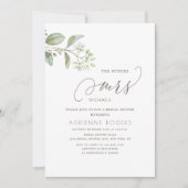 Eucalyptus Future Mrs White Vrijgezellenfeest Kaart (Voorkant)