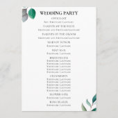 Eucalyptus Garden Botanical Wedding Ceremony Programmakaart (Achterkant)