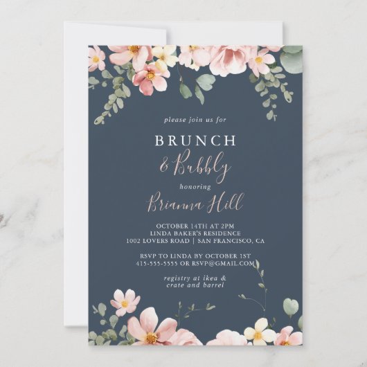 Eucalyptus Garden Brunch en Bubbly Vrijgezellenfee Kaart (Voorkant)