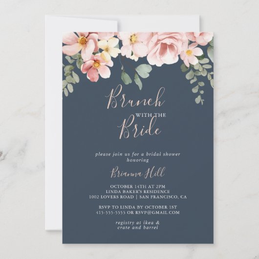 Eucalyptus Garden Brunch met de bruidsdouche Kaart (Voorkant)