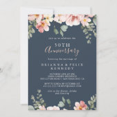 Eucalyptus Garden Floral 50ste bruiloft Jubileum Kaart (Voorkant)