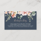 Eucalyptus Garden Floral Baby shower Boek Verzoek Informatiekaartje (Voorkant)
