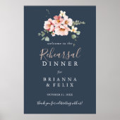 Eucalyptus Garden Floral Repetitie Diner Welkom Poster (Voorkant)