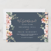 Eucalyptus Garden Roos Bloemen Elopement Aankondiging (Voorkant)