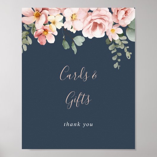 Eucalyptus Garden Roos Bloemen Kaarten en Geschenk Poster (Voorkant)