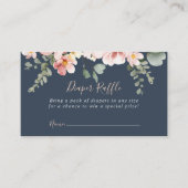 Eucalyptus Garden Roos Bloemen Luier Raffle Ticket Informatiekaartje (Voorkant)