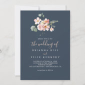 Eucalyptus Garden Roos Floral De bruiloft van Kaart (Voorkant)