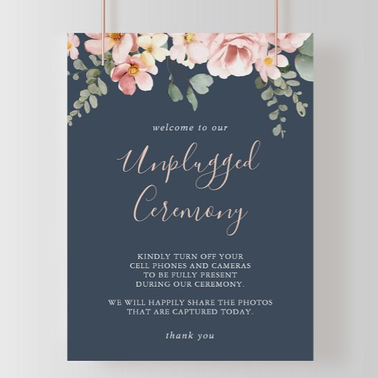 Eucalyptus Garden Roos Floral Unplugged Ceremony Poster