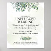 Eucalyptus Garden Unplugged Weddenbord Poster (Voorkant)