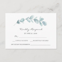 Eucalyptus garden waterverf RSVP-kaarten RSVP Kaartje