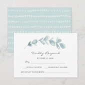 Eucalyptus garden waterverf RSVP-kaarten RSVP Kaartje (Voorkant / Achterkant)