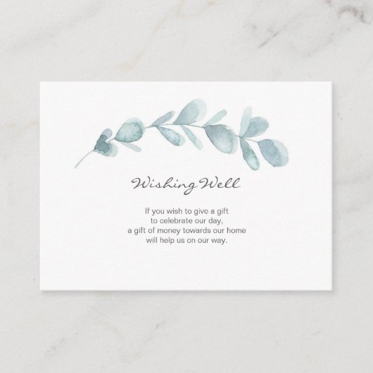 Eucalyptus garden-waterverf | Wenskaart Informatiekaartje (Voorkant)