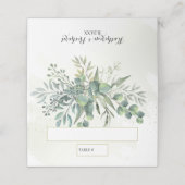 Eucalyptus Garden Wedding Plaatskaartje (Buitenkant ongevouwen)