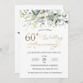 Eucalyptus gebladerte 60e bruiloft Jubileum Kaart (Voorkant / Achterkant)