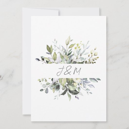 Eucalyptus gebladerte 70e bruiloft Jubileum Kaart (Achterkant)