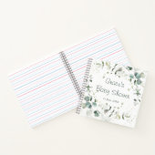 Eucalyptus gebladerte Baby shower spiraal Notitieb Notitieboek (Binnen)