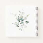 Eucalyptus gebladerte Baby shower spiraal Notitieb Notitieboek (Achterkant)